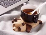 Cute Wooden Panda Coasters Desktop Decoration