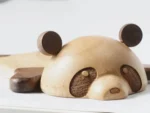 Cute Wooden Panda Coasters Desktop Decoration