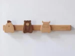 Wooden Animals Hooks for Wall, Wood Wall Hanger Hat