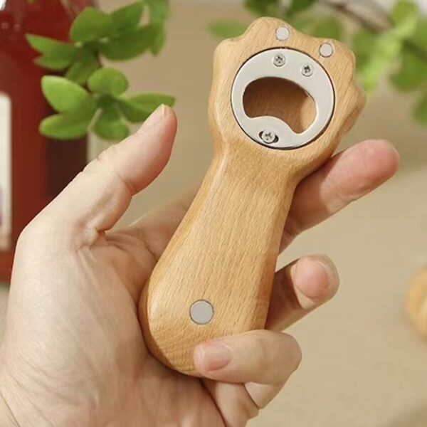 Wooden Cat Paw Bottle Opener