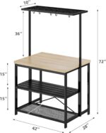 Table for Kitchen,3 Tier Microwave Stand Oven Shelf with Storage, Storage Shelf for Kitchen Dining Room