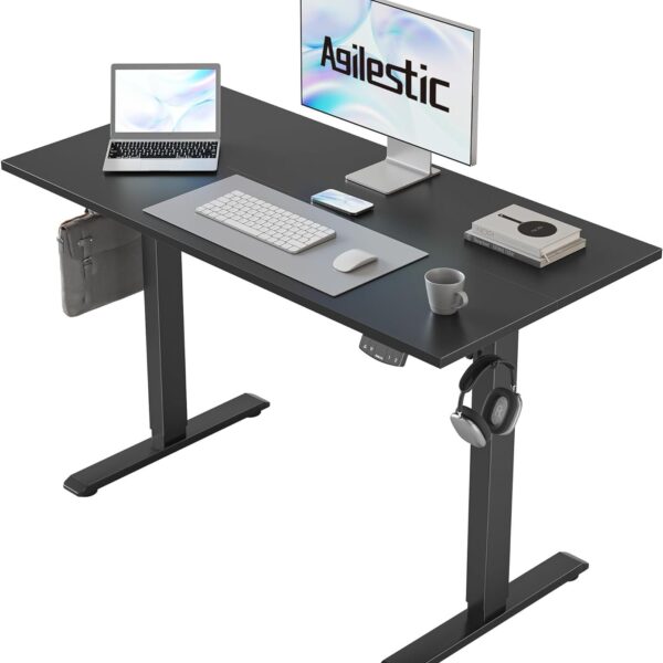 Electric Standing Desk 40 x 24 Inches, Height Adjustable Desk, Sit Stand up Desk for Work Office Home