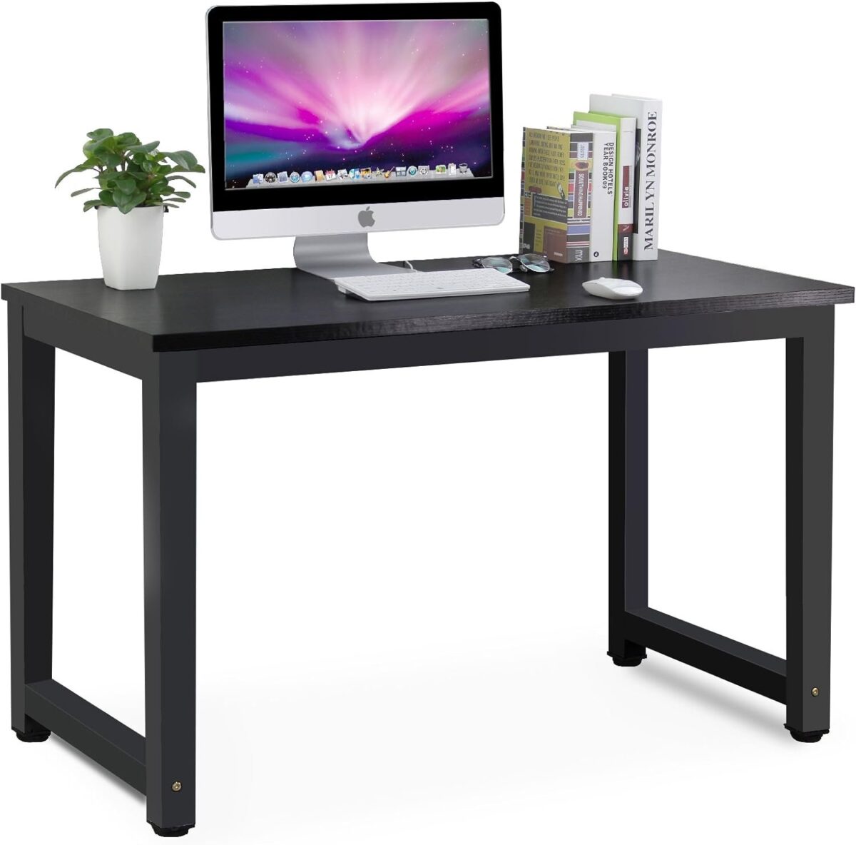 Computer Desk, 47 inch Modern Simple Office Desk Computer Table Study Writing Desk