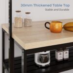 Table for Kitchen,3 Tier Microwave Stand Oven Shelf with Storage, Storage Shelf for Kitchen Dining Room