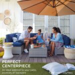 7-Piece Modular Outdoor Sectional Wicker Patio Conversation Set w/ 2 Pillows, Coffee Table, Cover Included