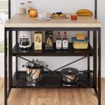 Table for Kitchen,3 Tier Microwave Stand Oven Shelf with Storage, Storage Shelf for Kitchen Dining Room