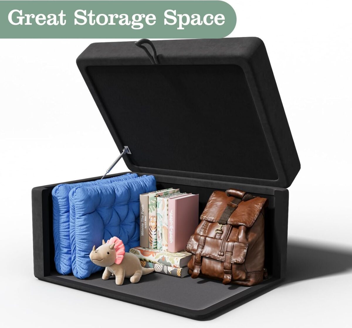 Ottoman Sofa with Large Storage, Large Square Storage Ottoman Sofa Footrest Couch for Living Room