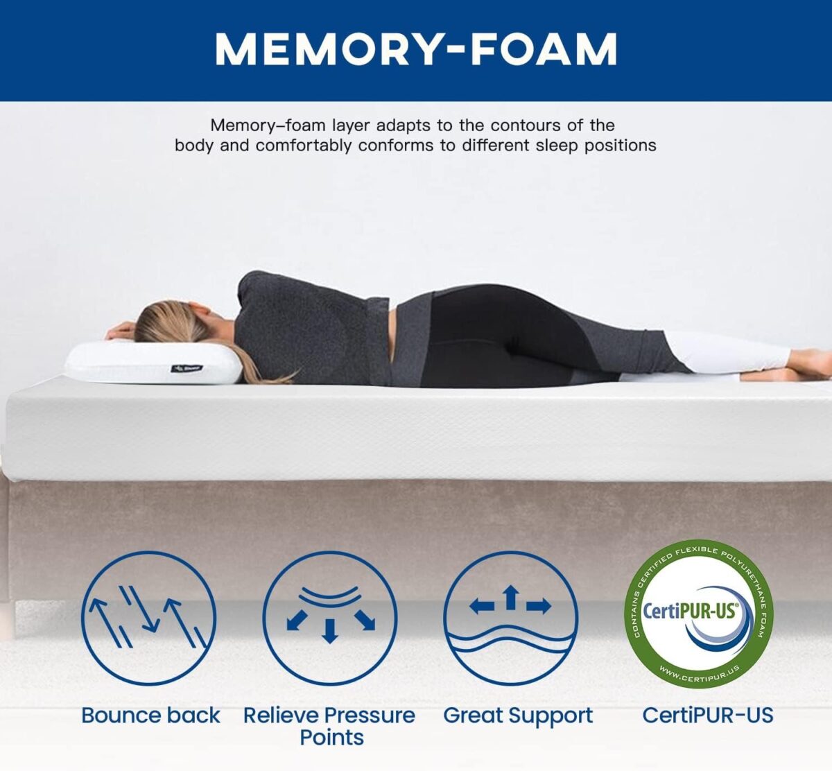 10 inch King Mattress Size/Gel Memory Foam Mattress/Medium Firm Mattresses for Cool Sleep Relieving Pressure Relief