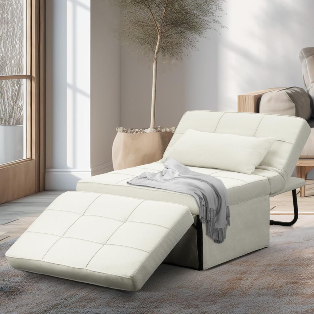 Convertible Sofa Bed,4-in-1 Multi-Functional Futon Chair Bed, Folding & Quick Installation Sofa Couch