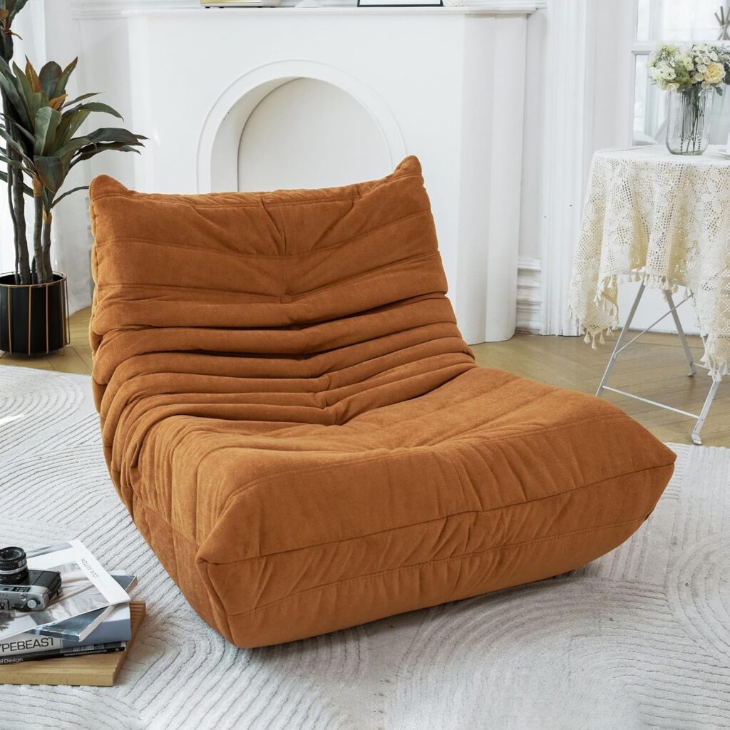 Big Beanbag Chair with Memory Foam, Fireside Chair Lazy Floor Sofa Couch, Togo Chair for Home