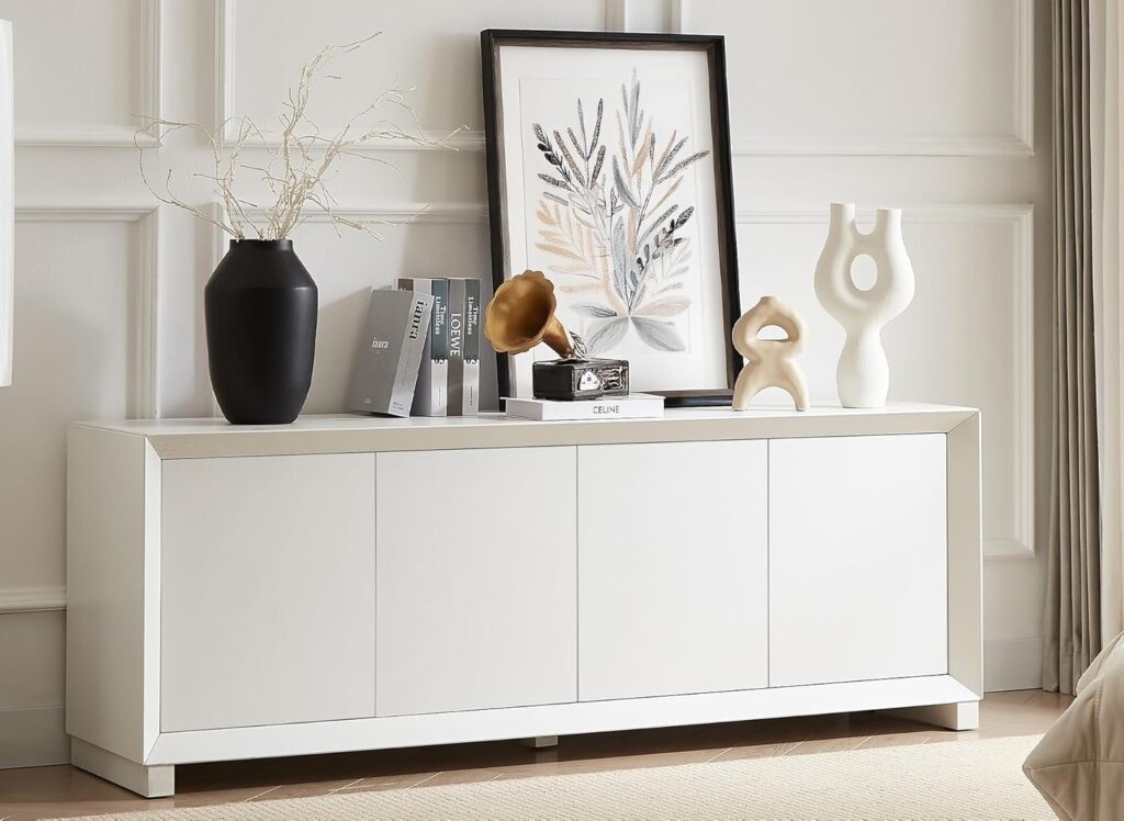 Sideboard Buffet Cabinet with Storage, Modern Wooden Storage Cabinet Sideboard Cabinet Console Cabinet