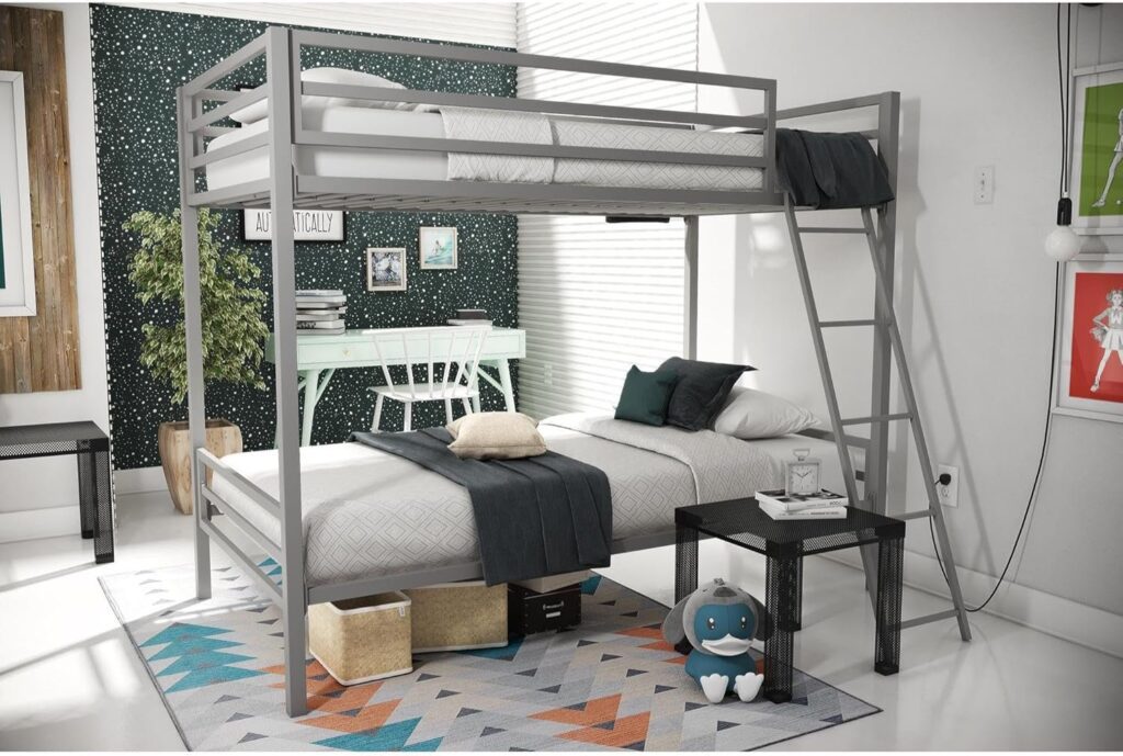 Twin-Over-Twin Metal Bunk Bed