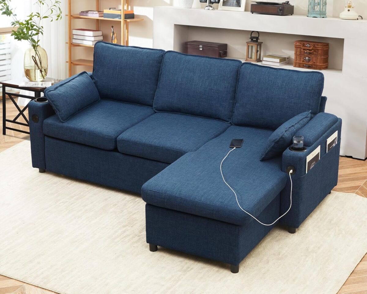 Sofa Bed Sleeper Pull Out 2 in 1 Sectional Sleeper Sofa Couches with Storage