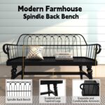 Entryway Bench,Spindle Back Wooden Dinning Bench, Farmhouse Foyer Bench for Entryway