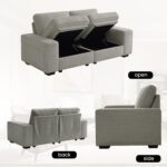 2-Seater Modular Sectional Modern Sofa Couch Loveseat for Living Room and Apartment Comfy Removable Chenille