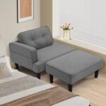 Recliner Sofa Bed, Convertible Small Sectional Couches for Living Room, Sofa Cama moderno with Chaise & 2 Pillow